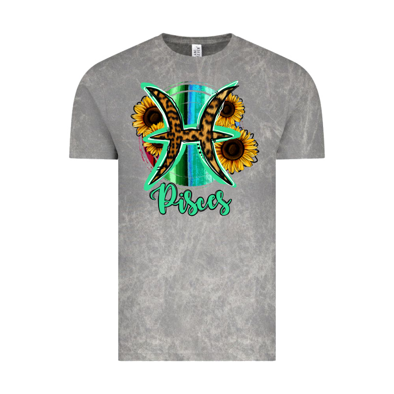 Pisces Zodiac Sign Sunflower Leopard Serape Vintage Tee by RanaPortraitStore | Teevron