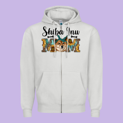 Western Shiba Inu Mom Zipper Hoodie Designed By Ranaportraitstore