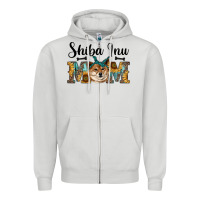 Dove Grey western shiba inu mom Zipper Hoodie - RanaPortraitStore