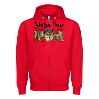 Red western shiba inu mom Zipper Hoodie - RanaPortraitStore