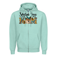 Seafoam western shiba inu mom Zipper Hoodie - RanaPortraitStore