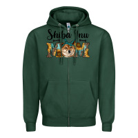 Sports Green western shiba inu mom Zipper Hoodie - RanaPortraitStore