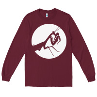 Burgundy praying mantis Long Sleeve Tee - DesigneFamous