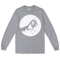 Heather Grey praying mantis Long Sleeve Tee - DesigneFamous