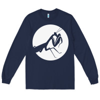 Navy praying mantis Long Sleeve Tee - DesigneFamous