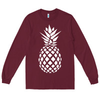 Burgundy pineapple sunset Long Sleeve Tee - DesigneFamous