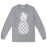 Heather Grey pineapple sunset Long Sleeve Tee - DesigneFamous
