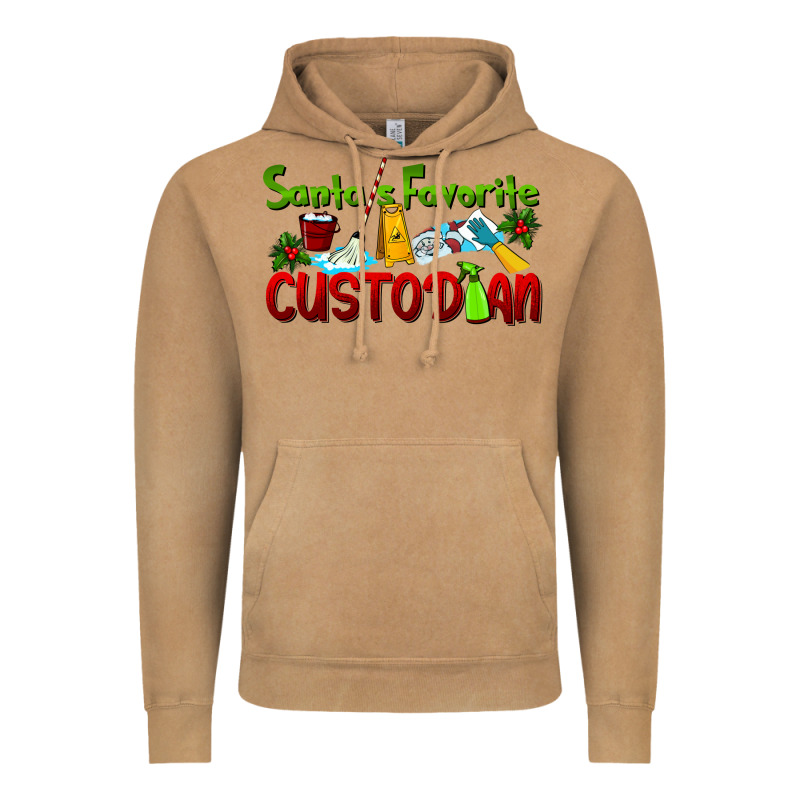 Santa's Favorite Custodian Vintage Hoodie by LillyAllenDesigns | Teevron