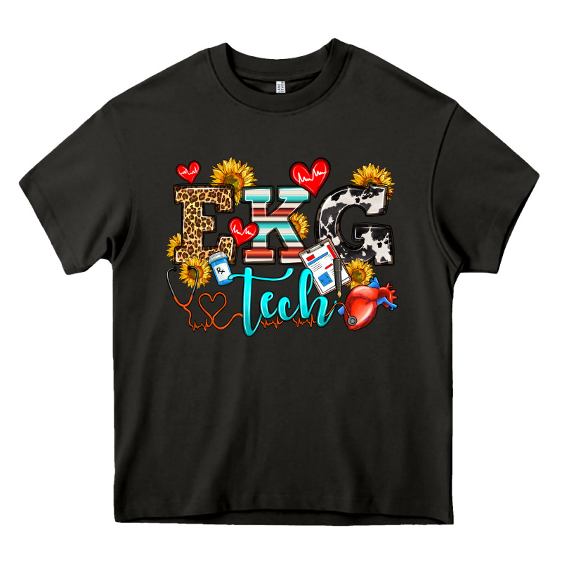 Ekg Tech Heavy Core Tee by OliviaCreatesArt | Teevron