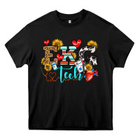 Black ekg tech Heavy Core Tee - OliviaCreatesArt
