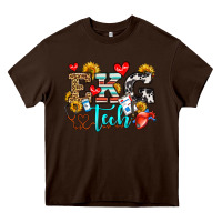 Chocolate Brown ekg tech Heavy Core Tee - OliviaCreatesArt
