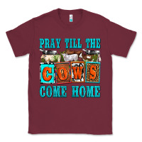 Burgundy pray till the cows come home olivia Classic Tee - OliviaCreatesArt
