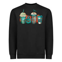 Black turquoise junkie coffee cups Heavyweight Sweatshirt - Jasminsmagicworld