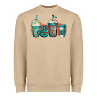 Mushroom turquoise junkie coffee cups Heavyweight Sweatshirt - Jasminsmagicworld