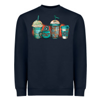 Navy turquoise junkie coffee cups Heavyweight Sweatshirt - Jasminsmagicworld