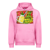 Fuchsia Pink life is short make it sweet Urban Hoodie - Jasminsmagicworld