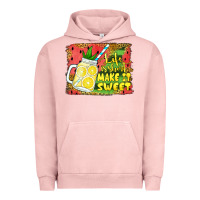 Pigment Salmon life is short make it sweet Urban Hoodie - Jasminsmagicworld