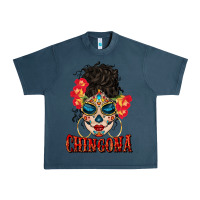 Midnight Navy chingona latina bun mama Urban Heavy Tee - BundleAndBundleShop