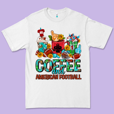 Coffee And American Football Coffee Cups Premium Tee Designed By Fadigitalartstudio