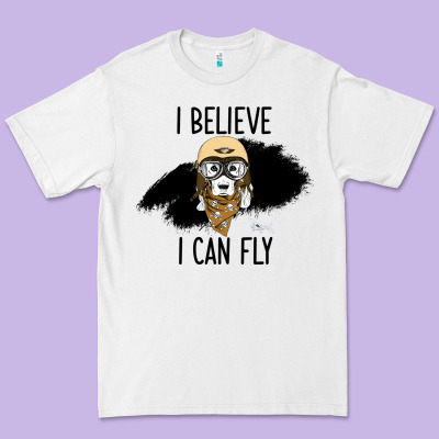 I Beleive I Can Fly, Dog, Premium Tee Designed By Bettercallsaul