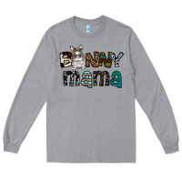 Heather Grey Bunny mama Long Sleeve Tee - CowhideDigitalArt