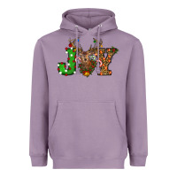 Lavender Christmas Joy Reindeer Heavyweight Hoodie - RanaPortraitStore