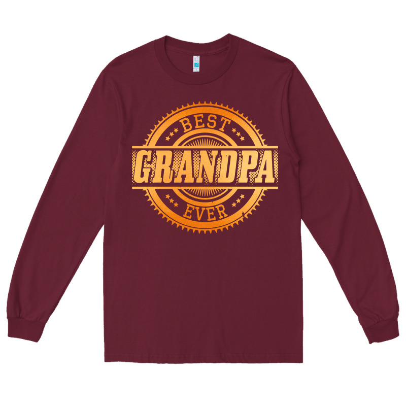 Best Grandpa Long Sleeve Tee by DesigneFamous | Teevron