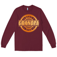 Burgundy best grandpa Long Sleeve Tee - DesigneFamous