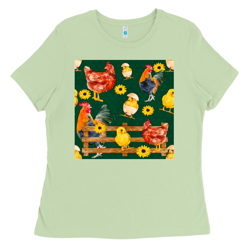 Farm Life Seamless Pattern Ladies Tee by FaDigitalArtStudio | Teevron
