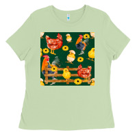 Matcha farm life seamless pattern Ladies Tee - FaDigitalArtStudio
