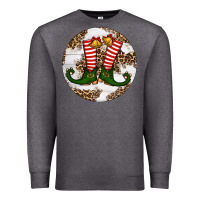 Charcoal Heather Elf Shoes Christmas Premium Sweatshirt - RanaPortraitStore