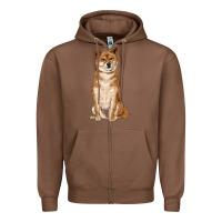 Chestnut shiba inu Zipper Hoodie - RanaPortraitStore