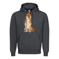 Smoke shiba inu Zipper Hoodie - RanaPortraitStore