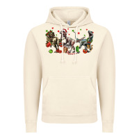 Vintage Artic Three Christmas Dinosaurs Vintage Hoodie - LillyAllenDesigns