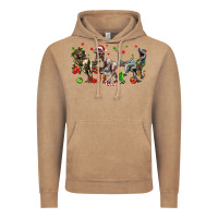 Vintage Coffee Three Christmas Dinosaurs Vintage Hoodie - LillyAllenDesigns