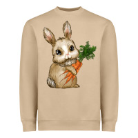 Mushroom Happy Easter With Bunny And Carrot Heavyweight Sweatshirt - RanaPortraitStore