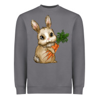 Storm Happy Easter With Bunny And Carrot Heavyweight Sweatshirt - RanaPortraitStore