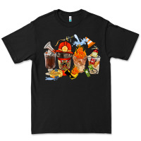 Black Firefighter Coffee Cups Premium Tee - FaDigitalArtStudio