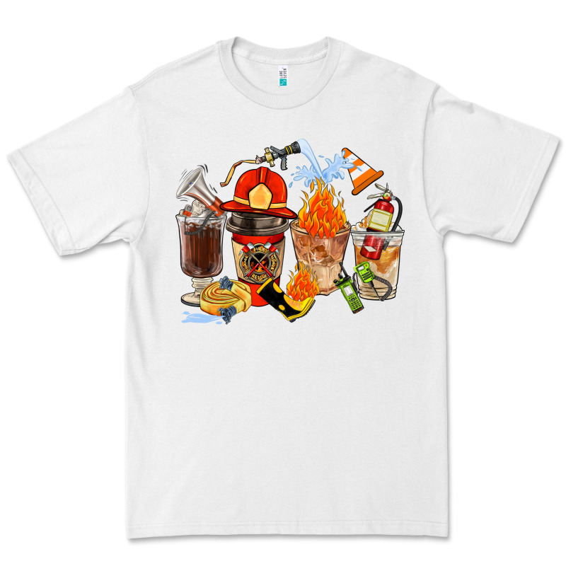 Firefighter Coffee Cups Premium Tee by FaDigitalArtStudio | Teevron