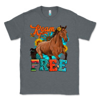 Charcoal Heather roam free galloping Classic Tee - Artiststas