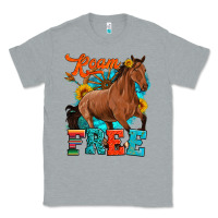 Heather Grey roam free galloping Classic Tee - Artiststas
