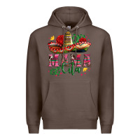 Coffee mama cita with sombrero hat and roses Premium Hoodie - Artiststas