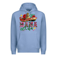 Colony Blue mama cita with sombrero hat and roses Premium Hoodie - Artiststas