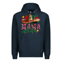 Navy mama cita with sombrero hat and roses Premium Hoodie - Artiststas