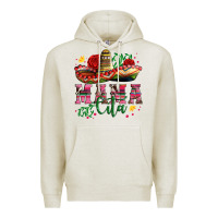 Oatmeal Heather mama cita with sombrero hat and roses Premium Hoodie - Artiststas