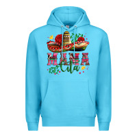 Ocean Blue mama cita with sombrero hat and roses Premium Hoodie - Artiststas