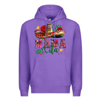 Purple mama cita with sombrero hat and roses Premium Hoodie - Artiststas