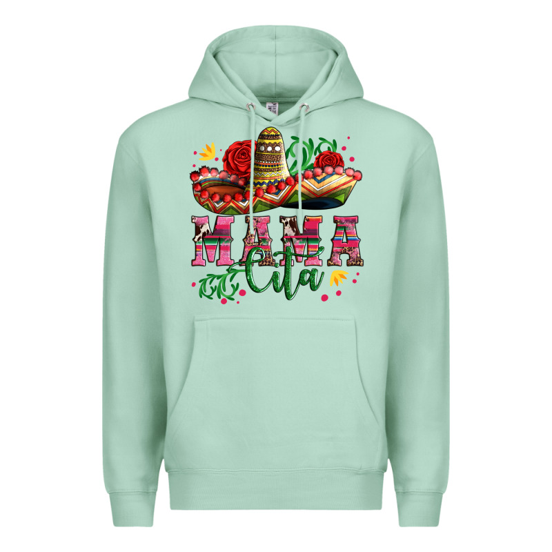 Mama Cita With Sombrero Hat And Roses Premium Hoodie by Artiststas | Teevron