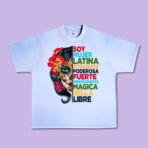 Sugar Skull Women Hispanic Heritage Month Urban Heavy Tee Designed By Bundleandbundleshop