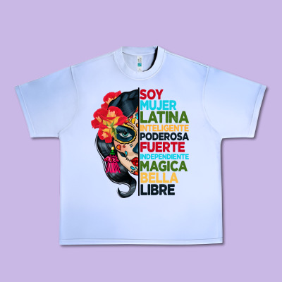Sugar Skull Women Hispanic Heritage Month Urban Heavy Tee Designed By Bundleandbundleshop